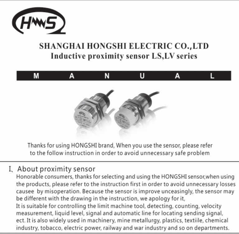 hongston-proximity-switch-user-manual